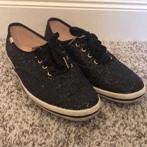 Kate Spade Keds ♠️ black glitter. Adorable!